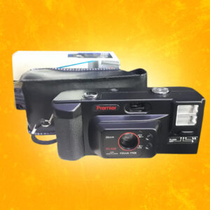 premier analog fotoğraf makinesi sıfır kutusunda çift flaşlı