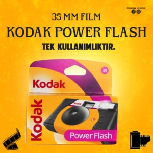 Kodak Power Flash Tek Kullanımlık Kamera 800 ISO 35 mm Flaş 39 Pozlama